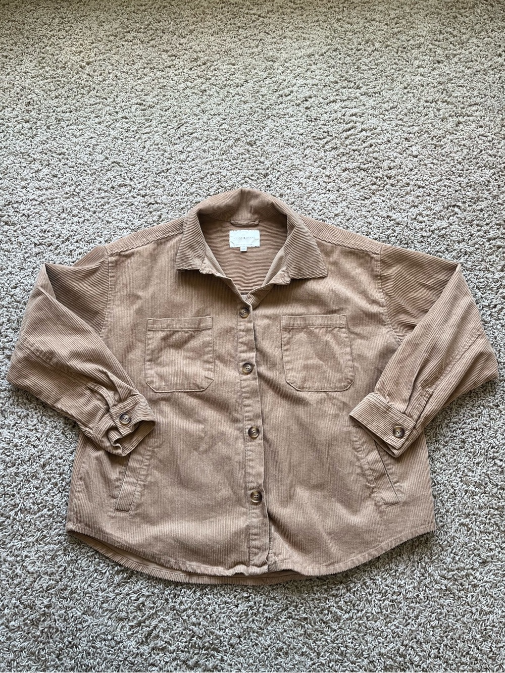 Lucky tan corduroy overshirt
